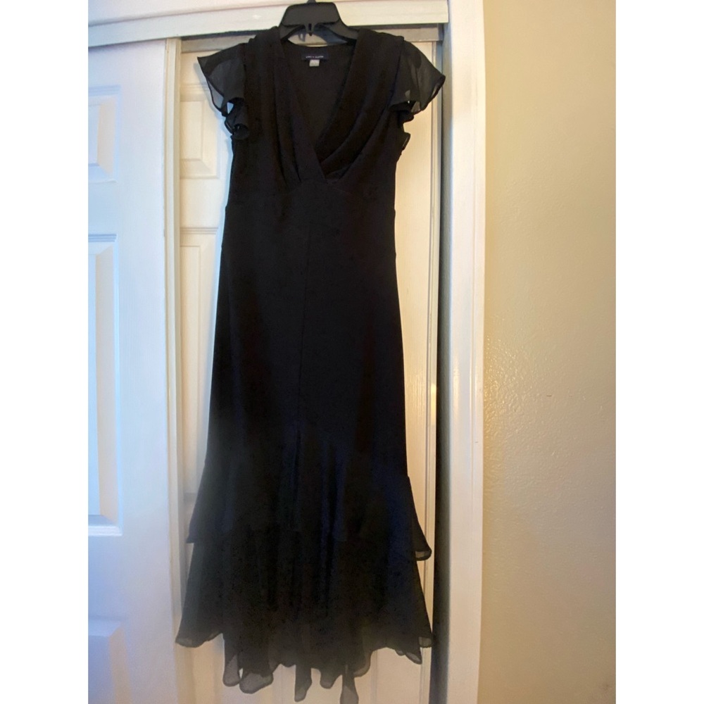 Tommy Hilfiger Black Flutter Sleeve Maxi Gown